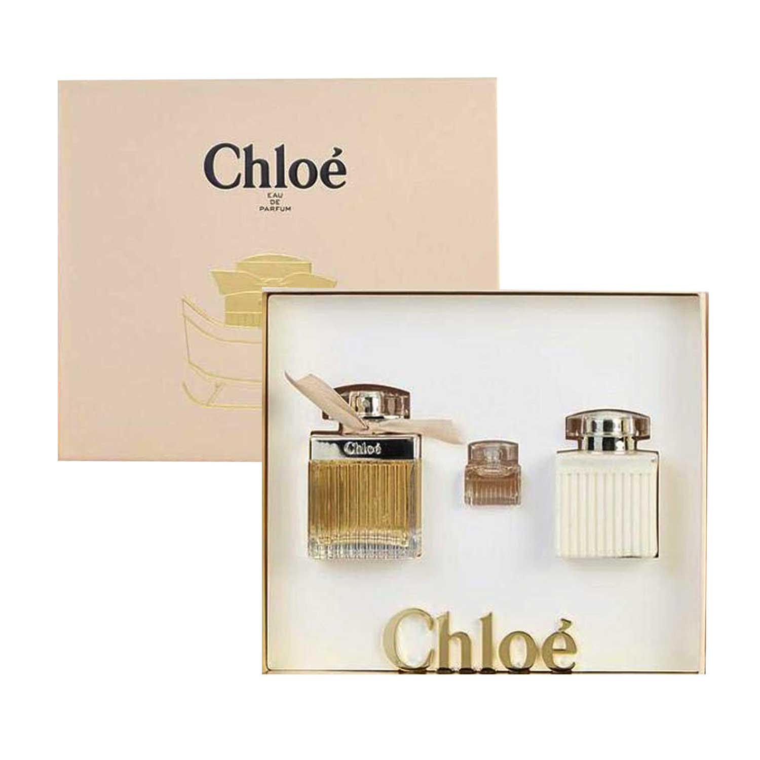 CHLOE FLEUR DE PERFUME XMAS SET (Chloe Fleur de Parfum EDP,75ml + Body  Lotion, 100ml + Miniature EDP, 5ml) – Dream Works Duty Free